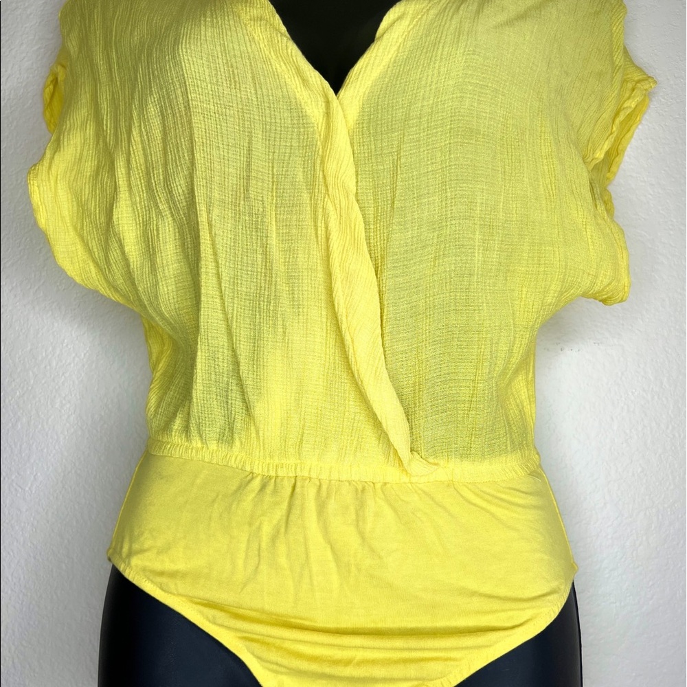 Yellow Surplice Bodysuit